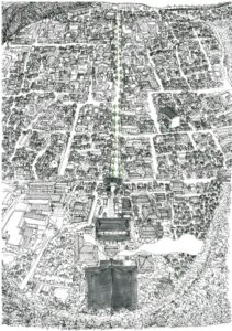 長野俯瞰地図 地域似顔絵師 yana
